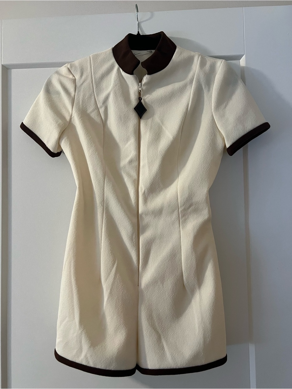 Vintage Zip-Up Romper with Matching Vest - VINTAGE 70’s short jumpsuit